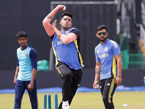 Harshit Rana during a practice session of team India (Photo - BCCI/X)