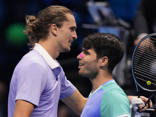Alexander Zverev and Carlos Alcaraz at the Nitto ATP Finals (Photo- ATP Tour)
