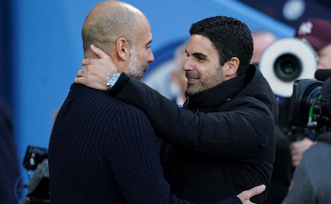 Pep Guardiola and Mikel Arteta