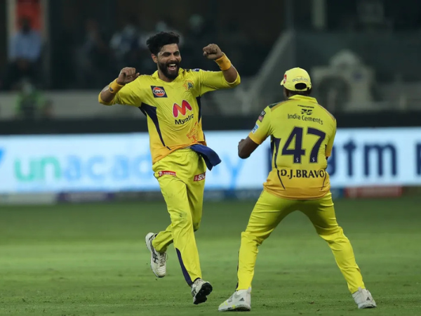 Ravindra Jadeja with Dwayne Bravo