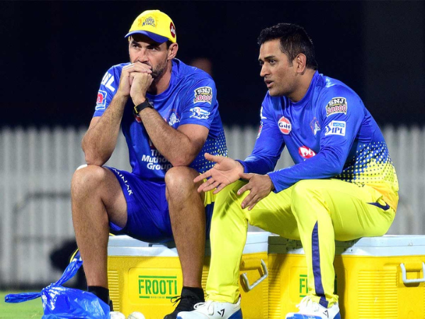 Stephen Fleming with MS Dhoni