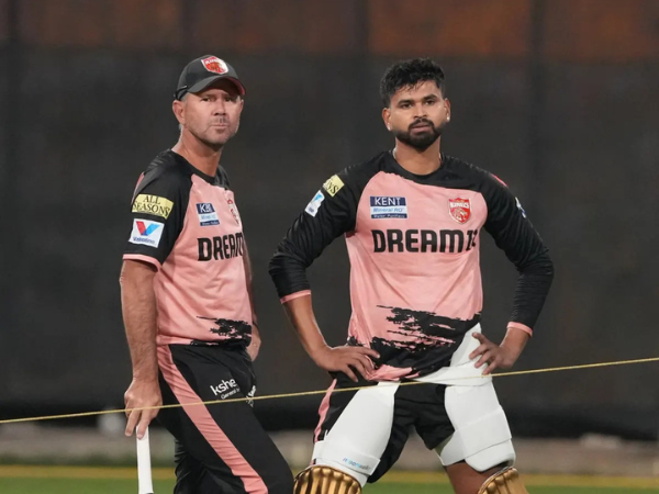 PBKS captain Shreyas Iyer with coach Ricky Ponting