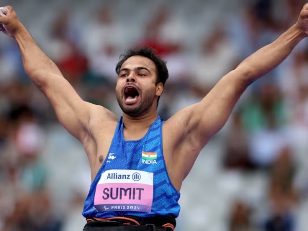 Sumit Antil added another accolade to his name by taking the top spot in the Men's Javelin F64 category