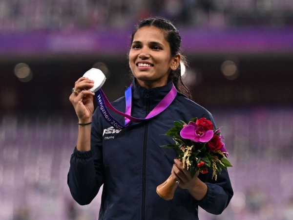 Jyothi Yarraji found a smooth and consistent rhythm over the hurdles to overcome a poor start