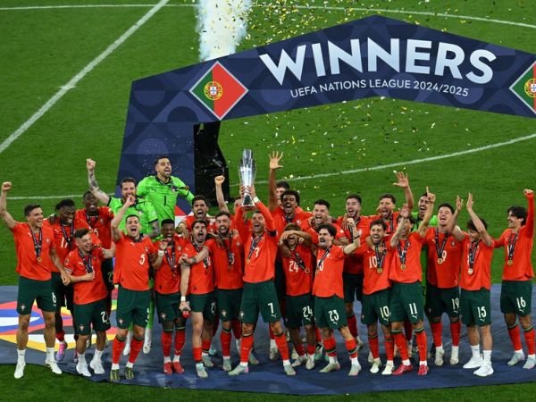 Portugal Team celebrate after winning title