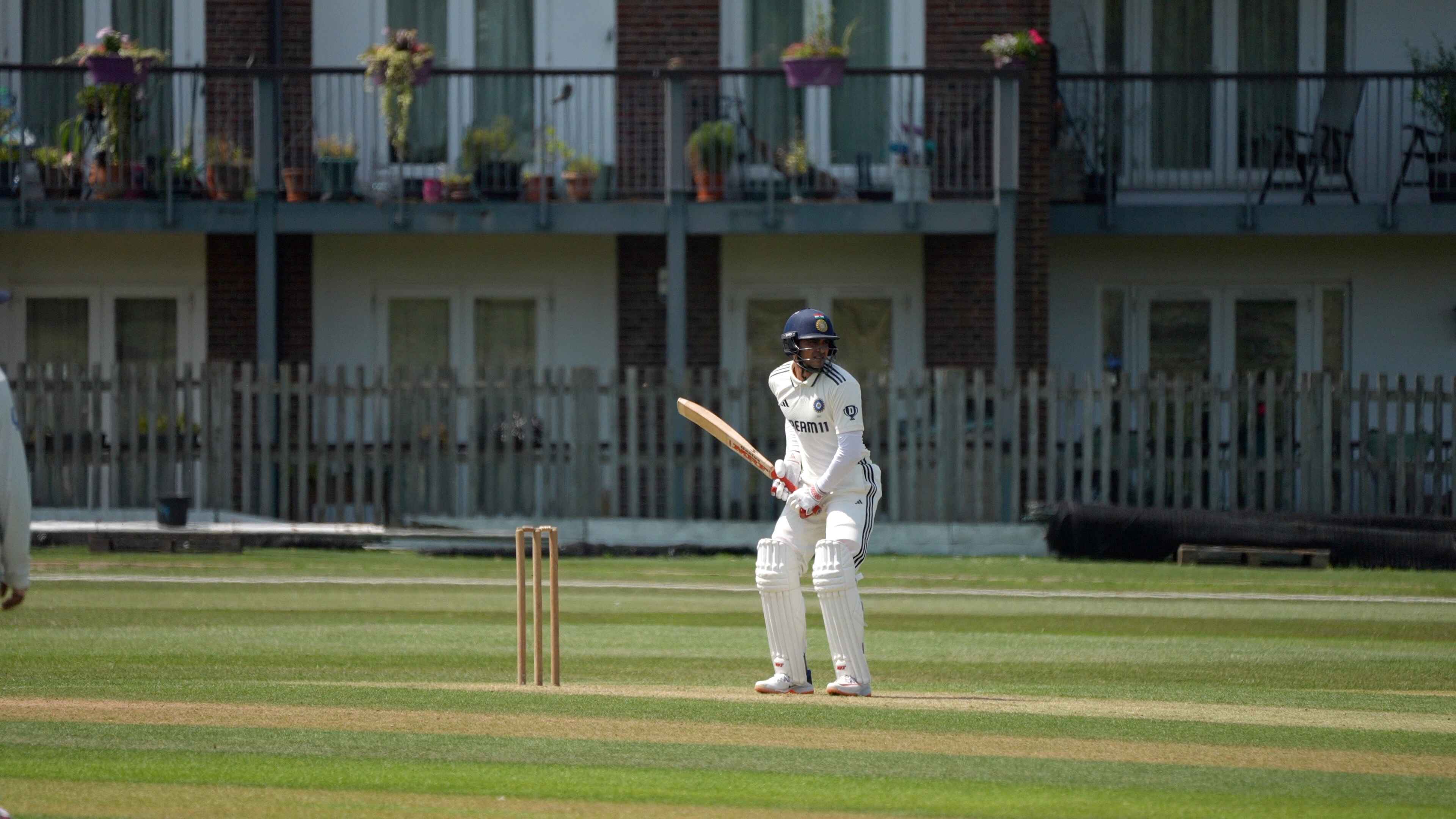 Shubman Gill on Day 1 of the intra-squad match