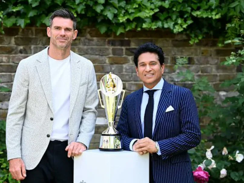 James Anderson and Sachin Tendulkar (Photo: X/@BCCI)