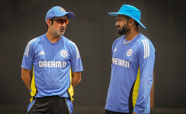 Rishabh Pant and Gautam Gambhir