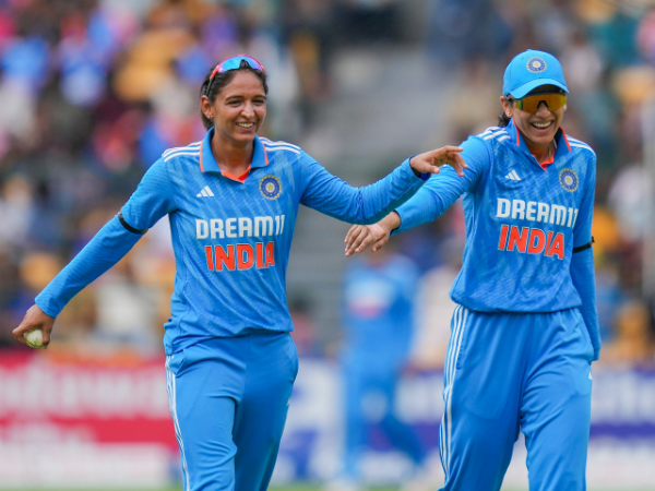 Harmanpreet Kaur with Smriti Mandhana