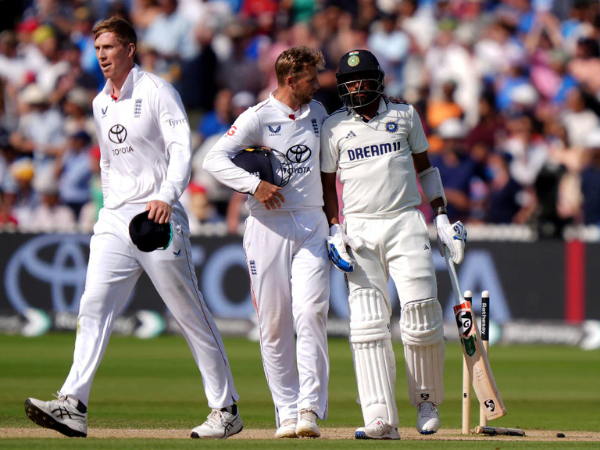 Mohammed Siraj with Joe Root