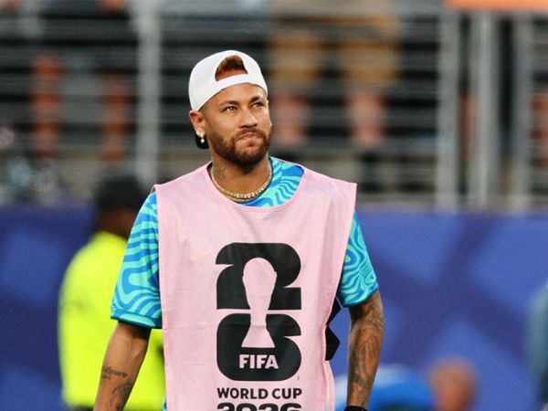 Neymar Jr. reacts after the Brazil v Morocco FIFA World Cup 2026 match