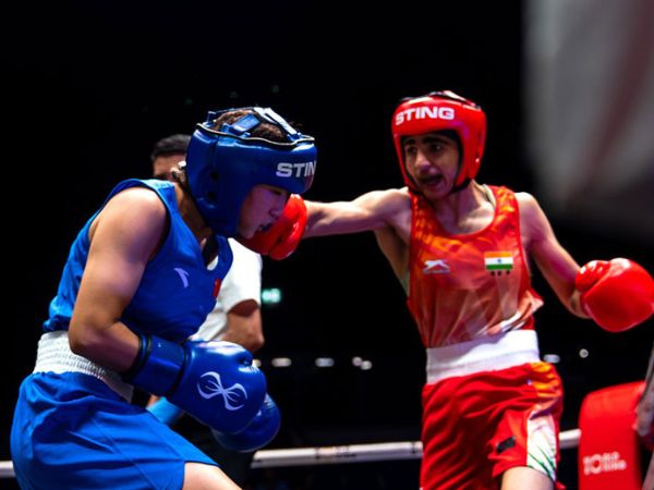 Minakshi (right) in action