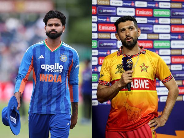 India T20I captain Shreyas Iyer & Zimbabwe T20I captain Sikandar Raza