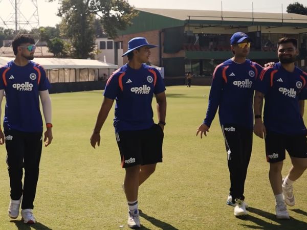 Indian players during practise session in Harare, Zimbabwe