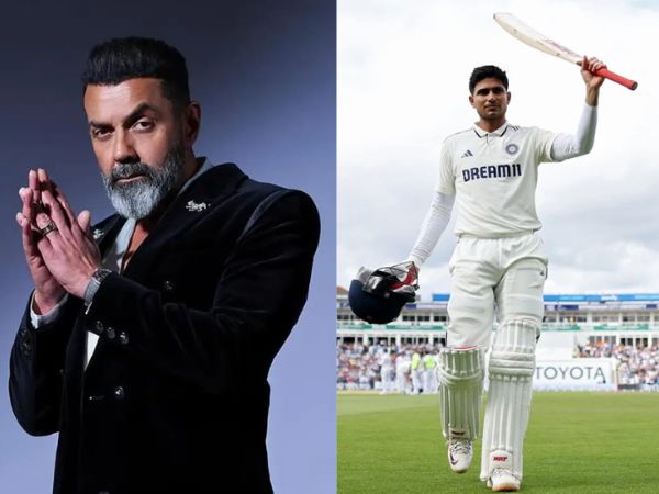 Bobby Deol (L), Shubman Gill (R)