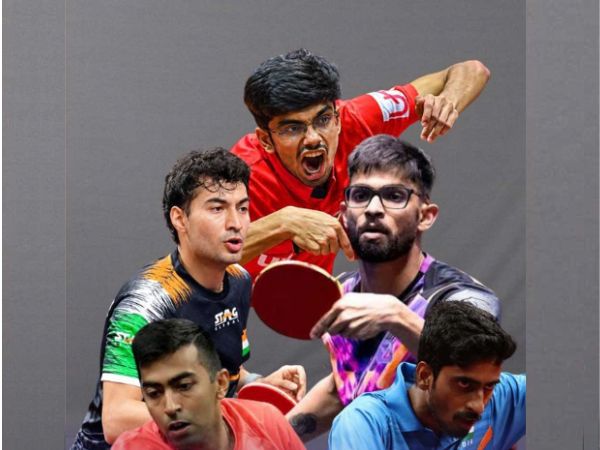 India men's table tennis team.