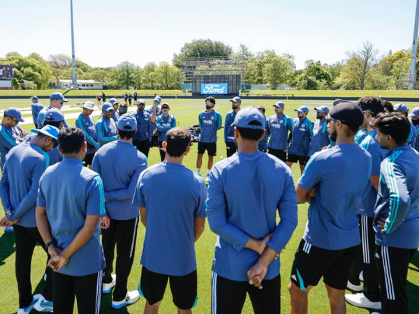 Team India's first training session commences at the Hagley Oval, Christchurch.