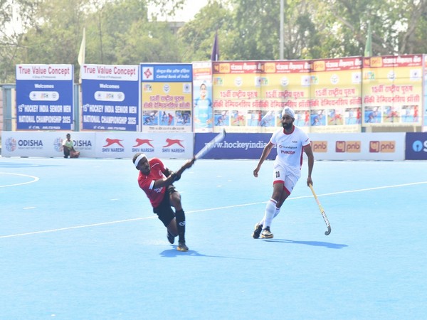 Hockey Madhya Pradesh in action against Hockey Punjab during Senior Men National Championship 2025 (Image: HI)