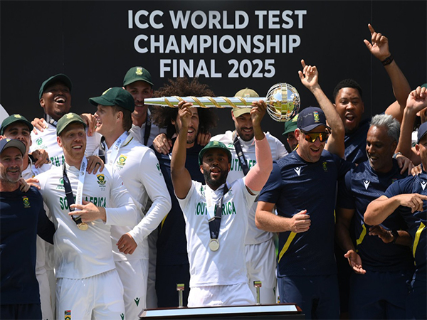 South Africa team celebrating (Photo: @ICC/X)