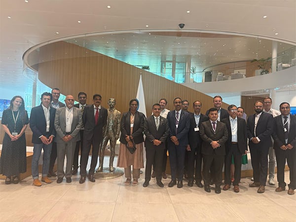 Indian delegation represented by Gujarat Sports Minister Harsh Sanghavi and IOA president PT Usha at IOC office in Lausanne (Image: Government of Gujarat)