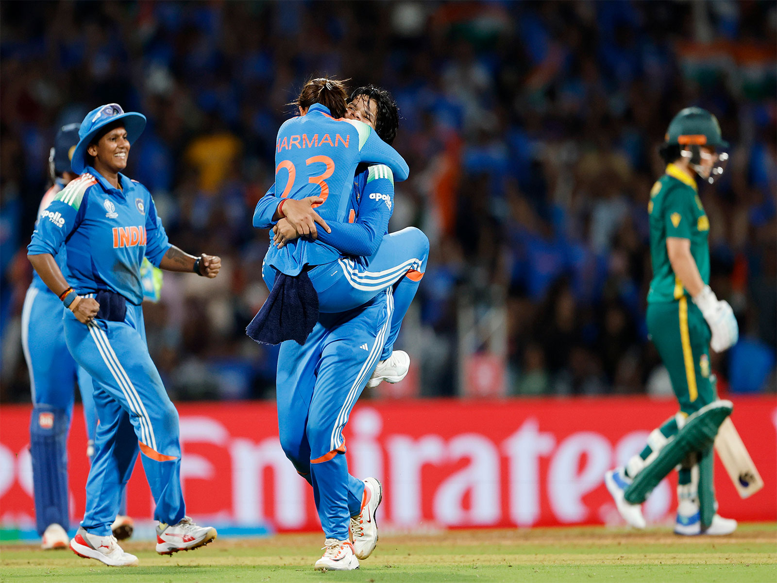 India Women's cricketers Shafali Verma and Harmanpreet Kaur celebrating (Photo: ANI)