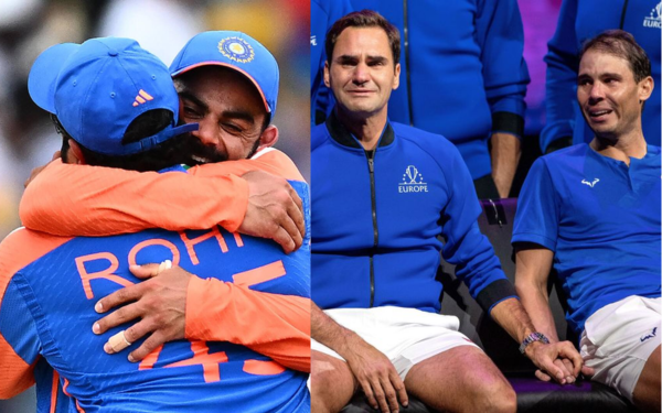 Rohit and Kohli at India's T20 World Cup win