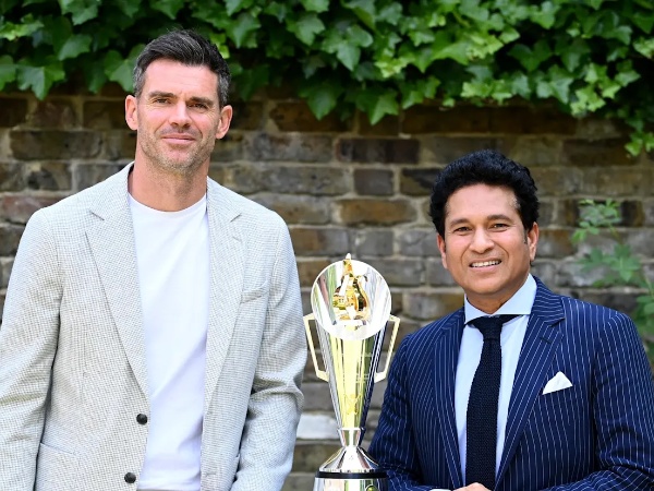 James Anderson and Sachin Tendulkar