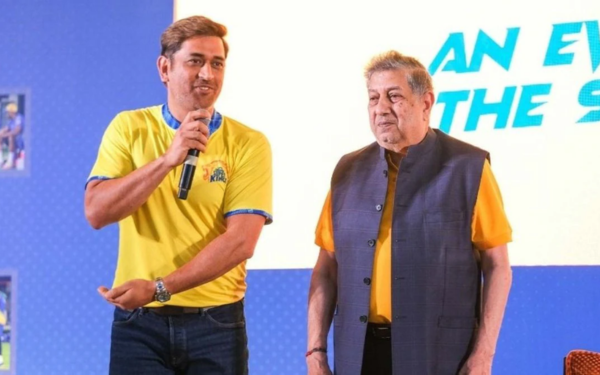 MS Dhoni and N Srinivasan