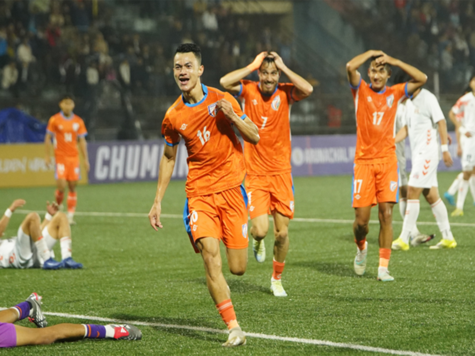 India U23 men thrash Bhutan. (Photo/AIFF)