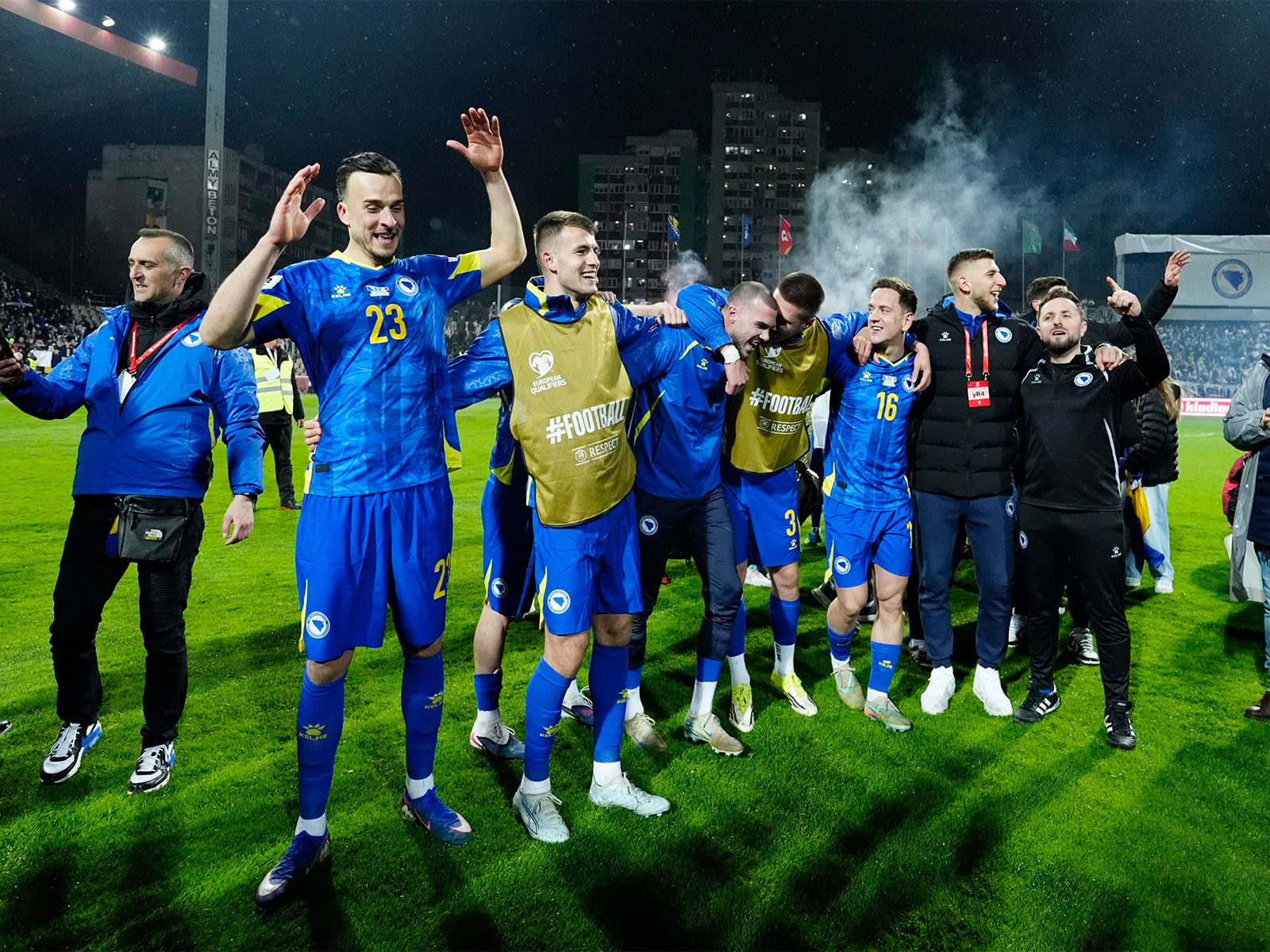 Bosnia and Herzegovina players celebrating (Photo: Reuters)