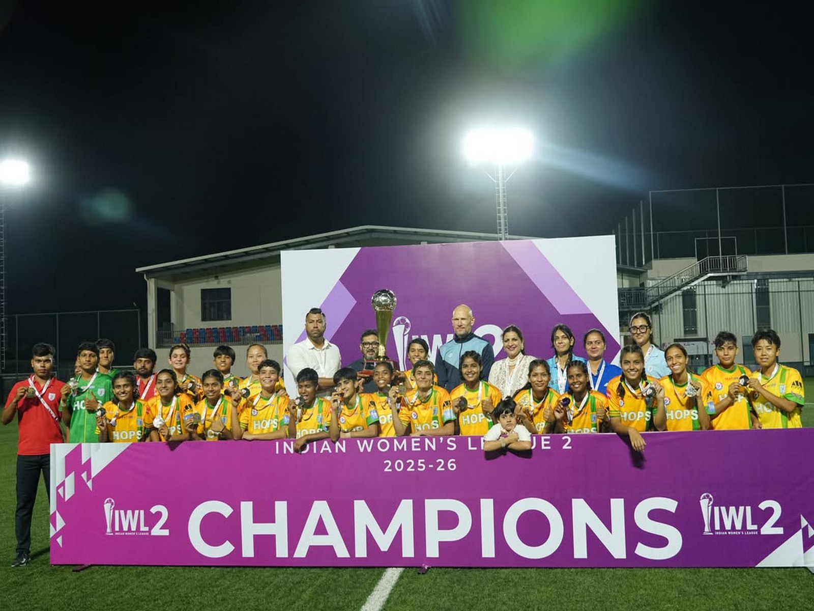 HOPS FC with IWL 2 trophy. (Photo/AIFF Media)