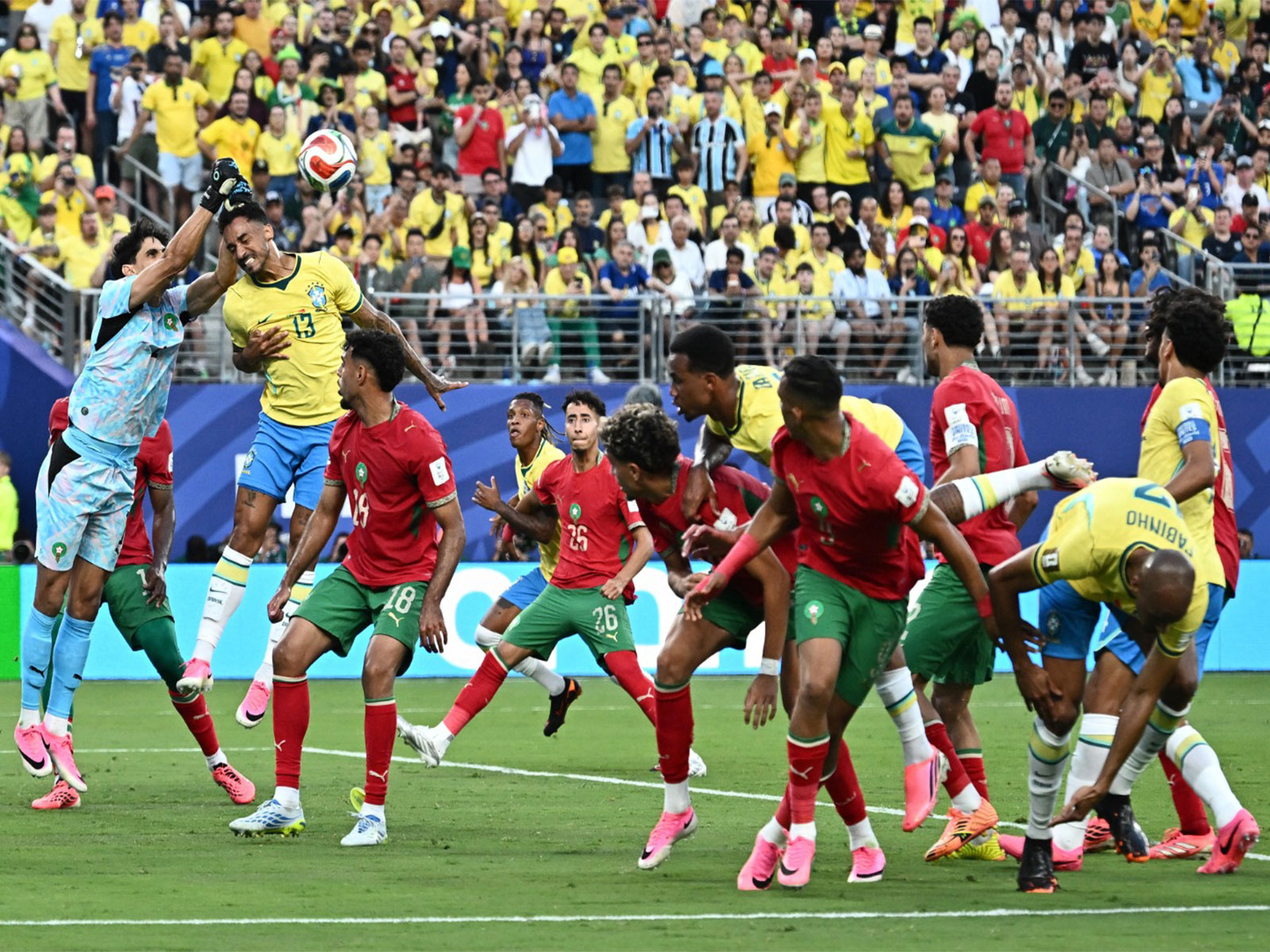 Morocco in action against Brazil on June 13 (Photo/ Reuters)