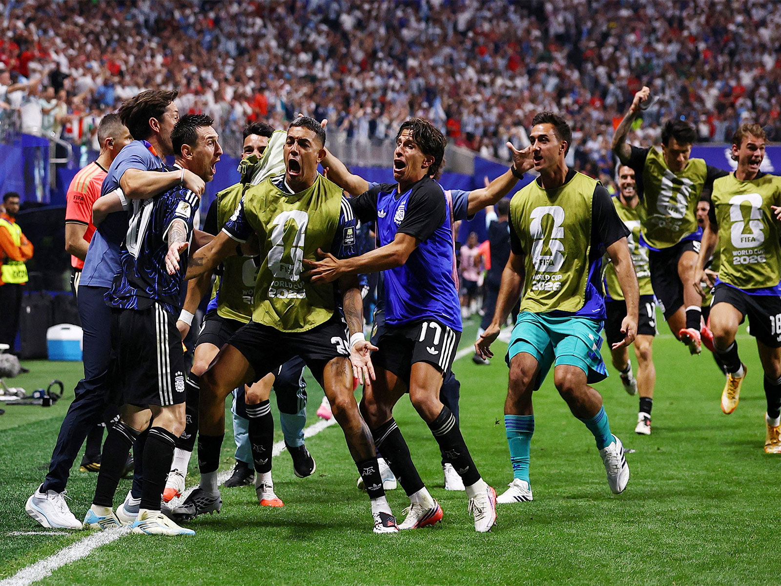 Argentina players celebrating. (Photo: Reuters)