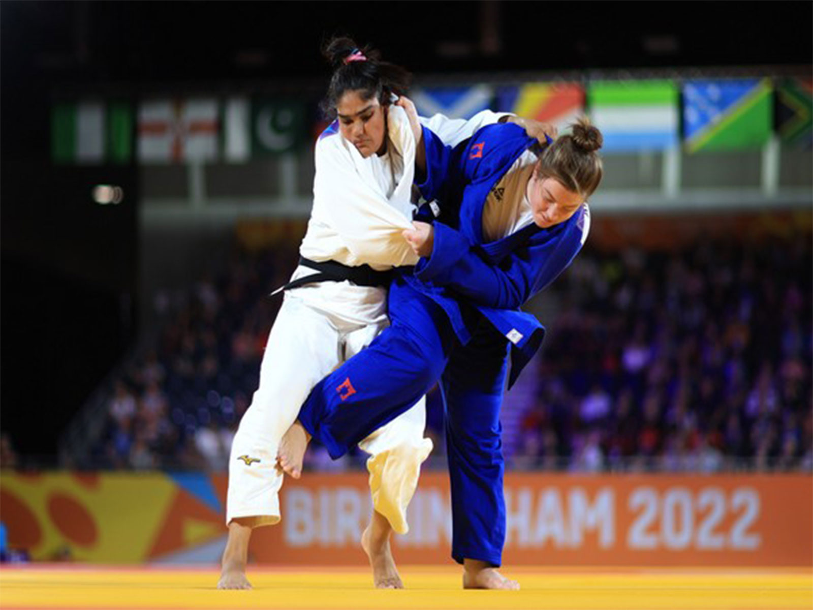 Indian Judoka Tulika Maan (L). (Photo: X/ @Team India)
