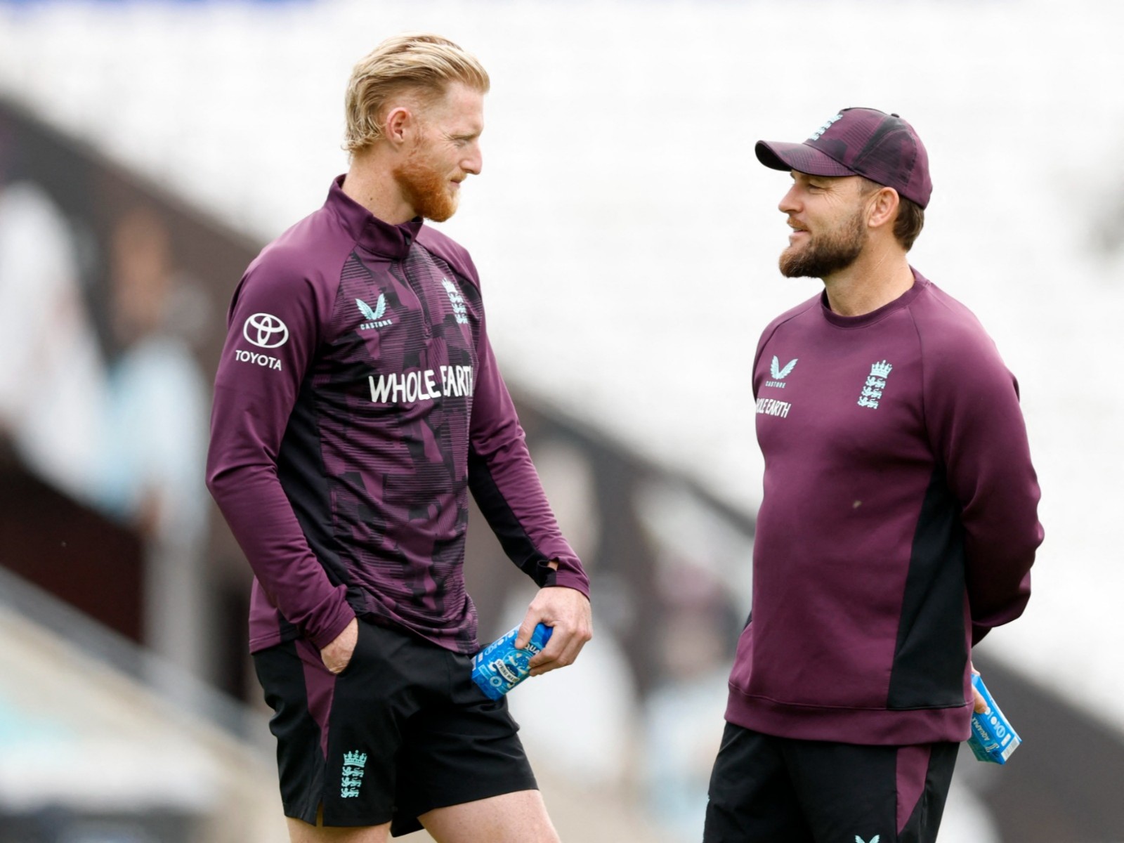 England's Ben Stokes (left) with head coach Brendon McCullum (right) (Photo: Action Images via Reuters)
