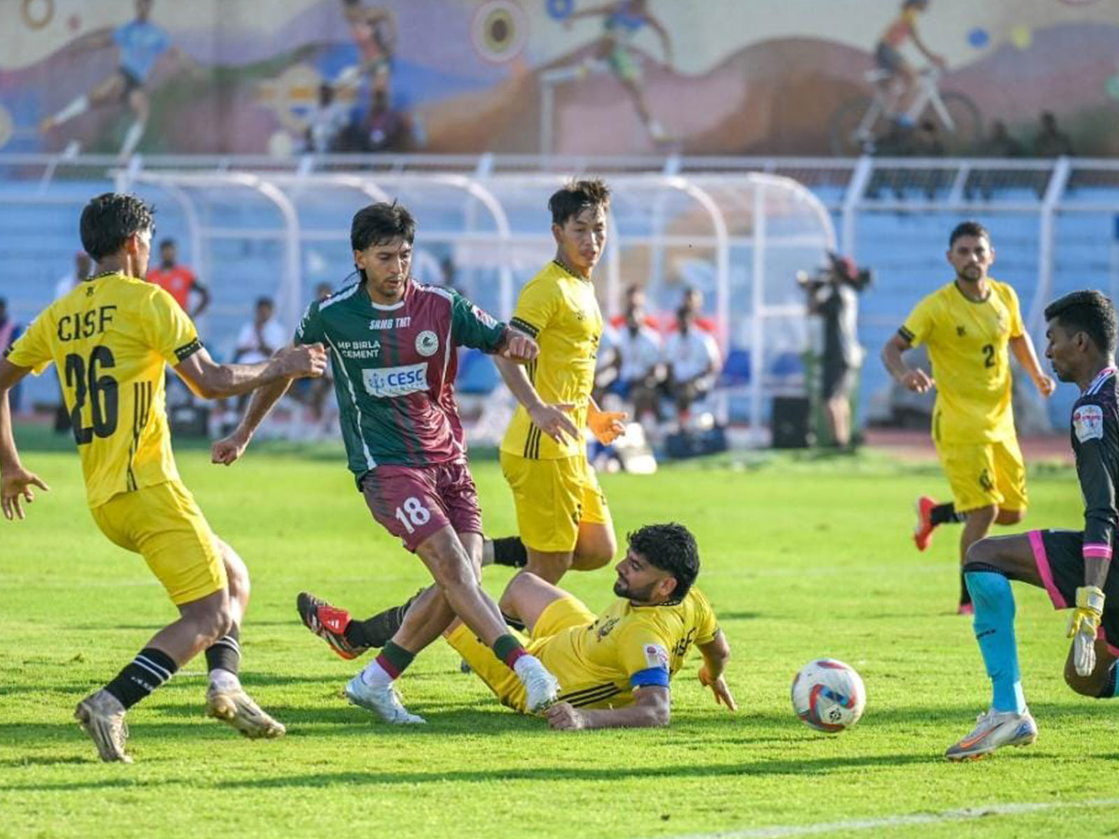 Mohun Bagan Super Giant and CISF Protectors players in action (Photo: Durand Cup)