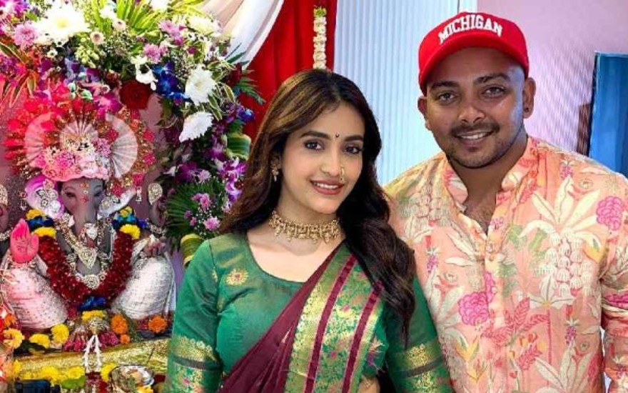 Pirthvi Shaw and Akriti Agarwal