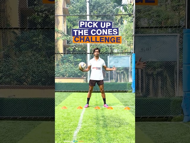 Can you beat the clock in the Pick Up The Cones Challenge? Football Drills